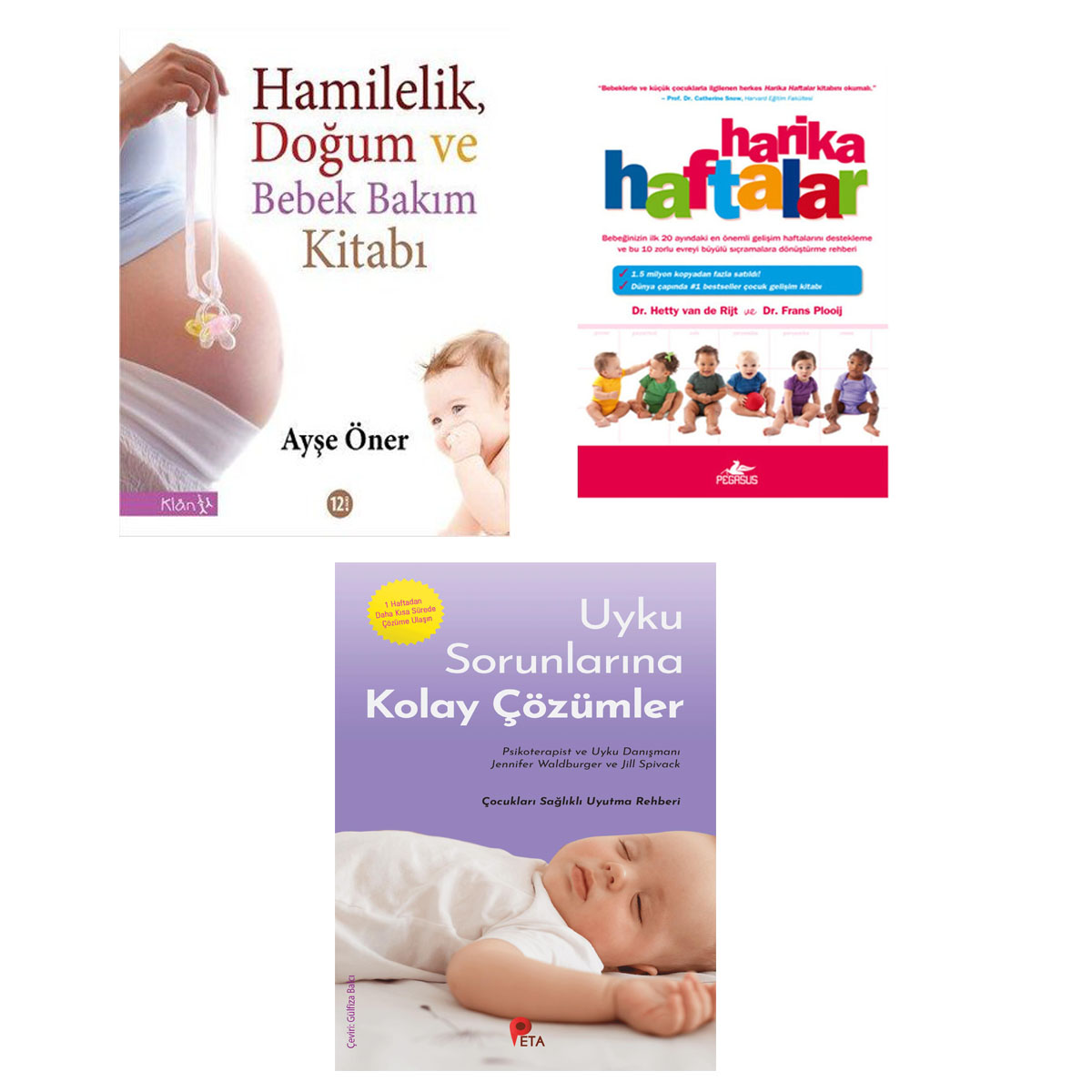Hamilelik, Doğum ve Bebek Bakım Kitabı - Harika Haftalar - Uyku Sorunlarına Kolay Çözümler (Bebek Bakımı Seti - 3 Kitap)